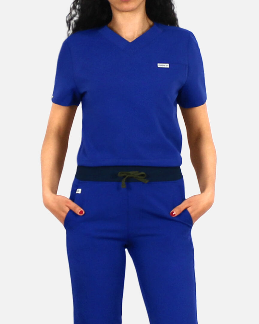 Pijama sanitario azul mujer