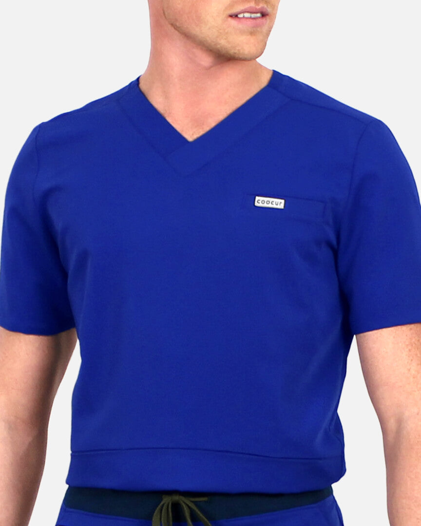 Blue scrub top for men Atlas