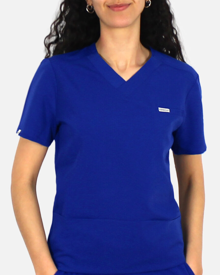 Blue scrub top for women Atlas