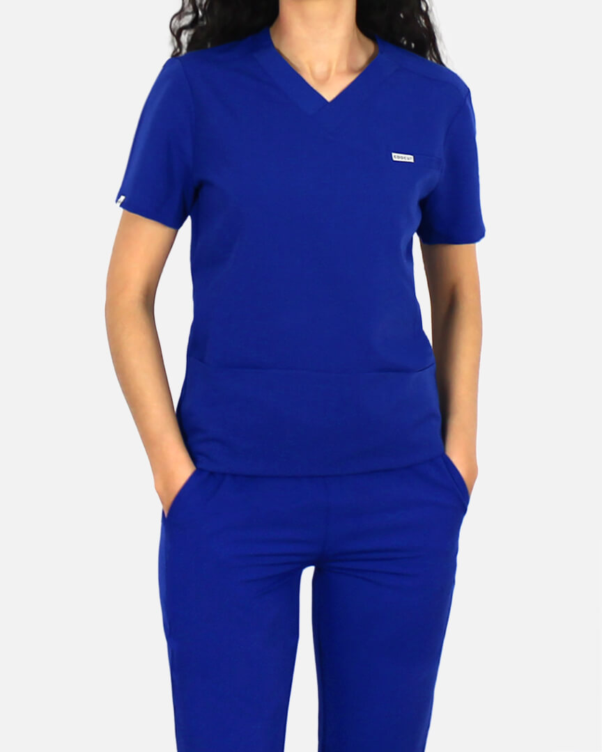 Blue scrub top for women Atlas