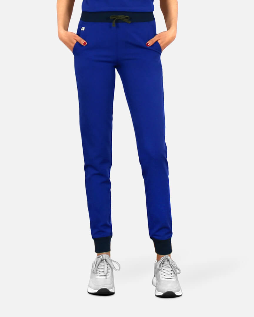 Pantalon médical femme Fibula bleu