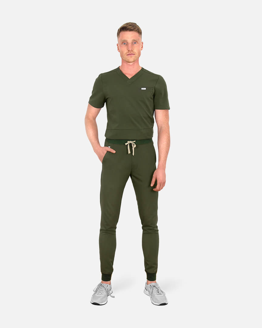 Men's scrub pants green Fibula