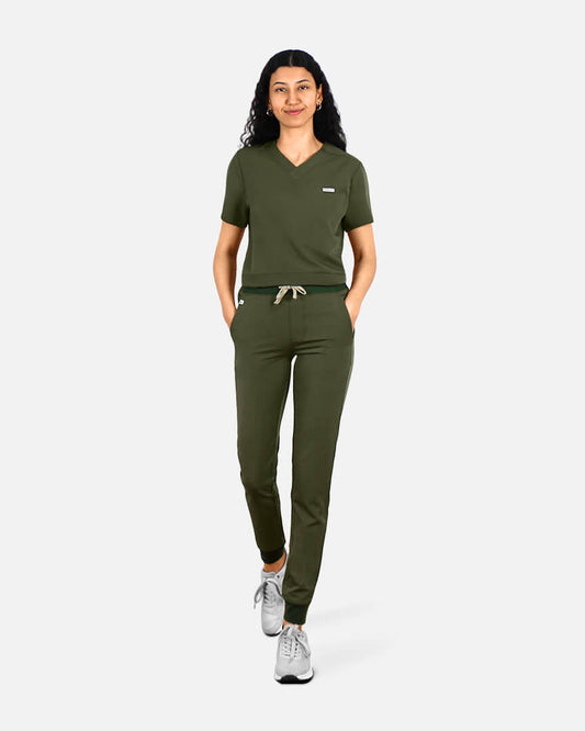 Tenue médicale femme verte