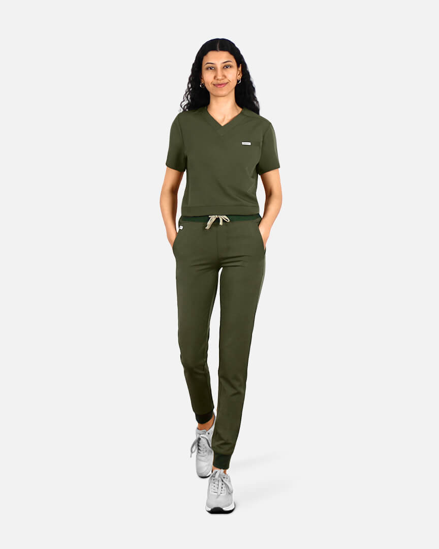 Black scrub top for women Atlas