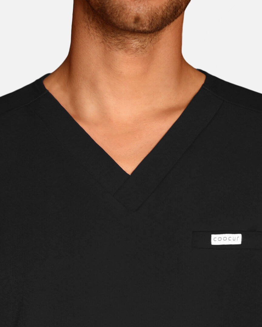 Black scrub set for men