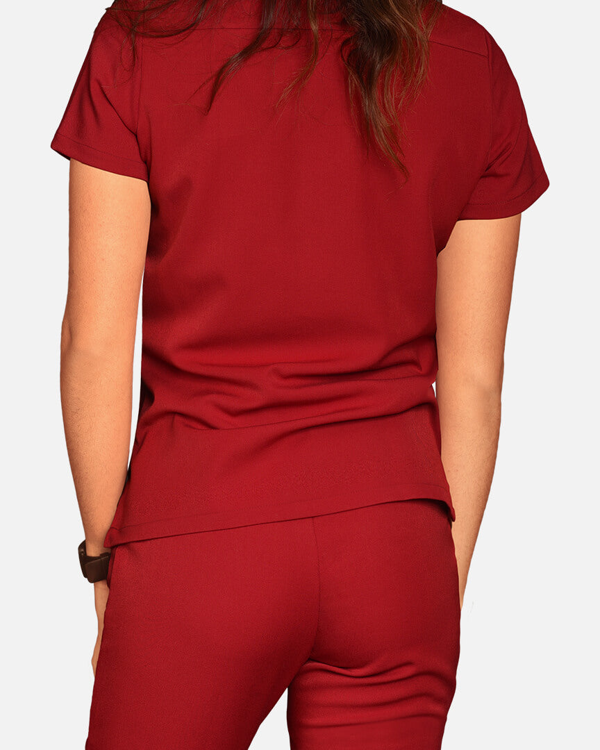 Women's scrub set burgundy