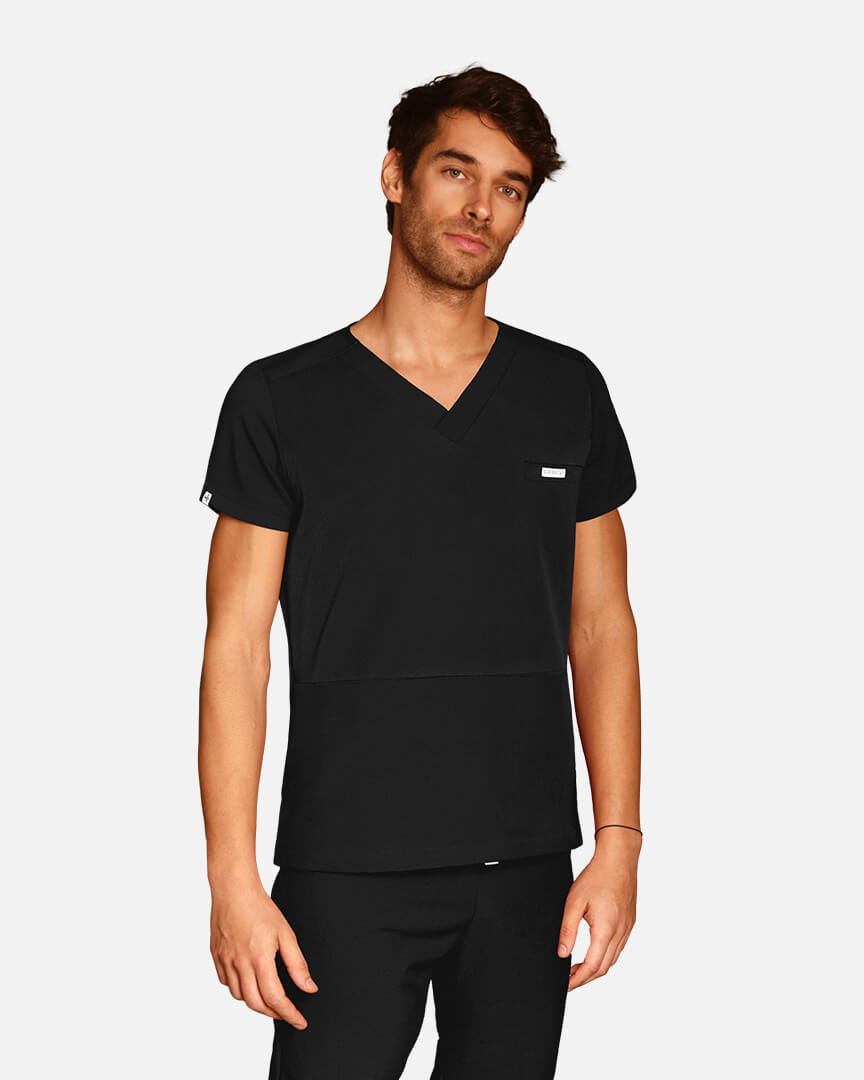 Black scrub top for men Atlas