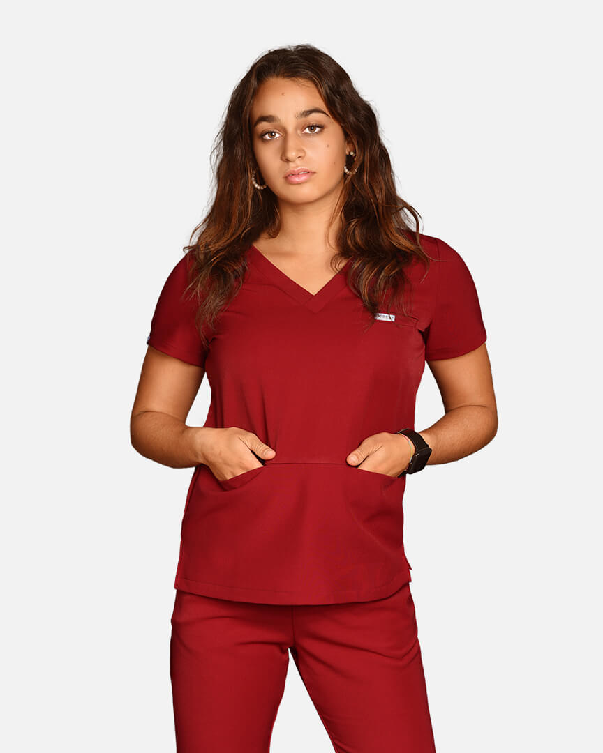 Blouse médicale femme Atlas bordeaux