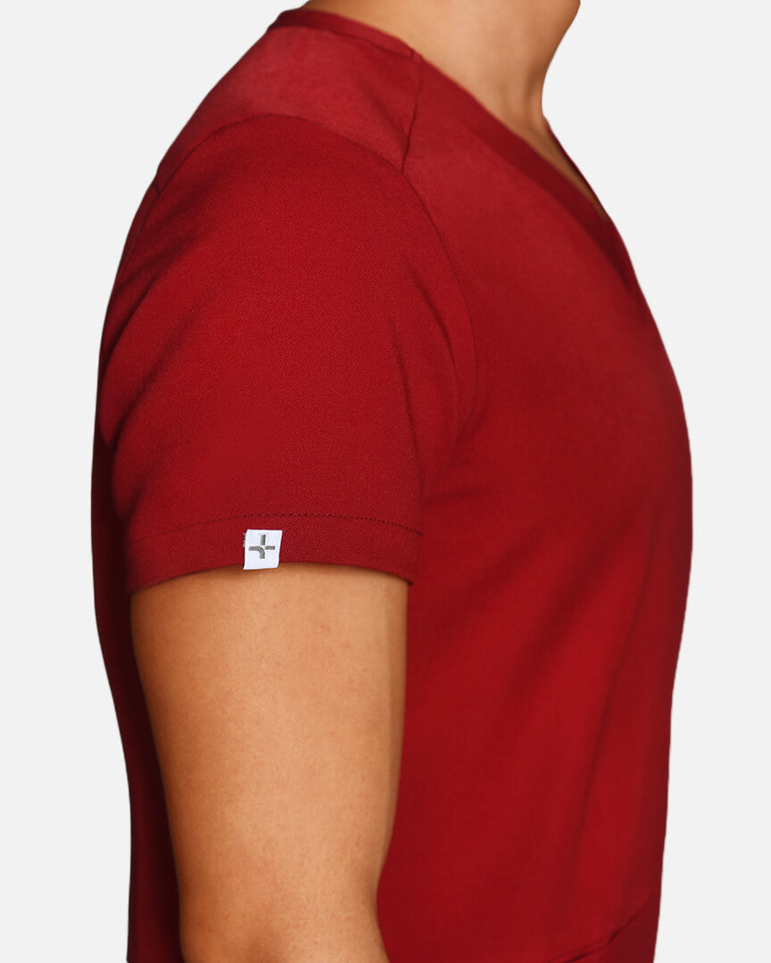 Scrub top for men burgundy Atlas