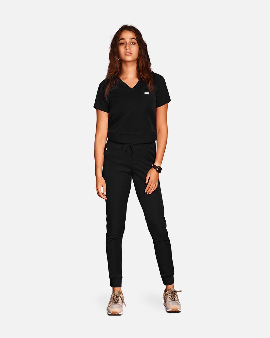 Black scrub trousers for women Fibula