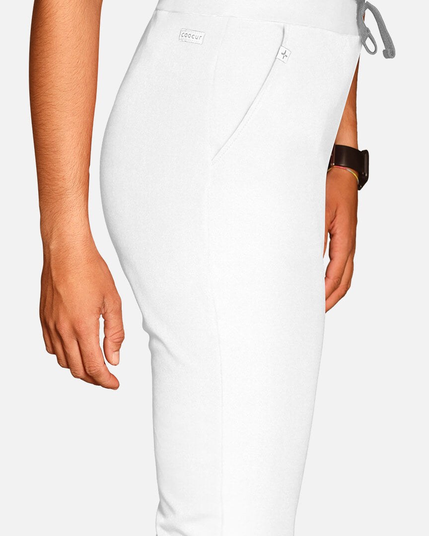 Women's scrub pants white Fibula