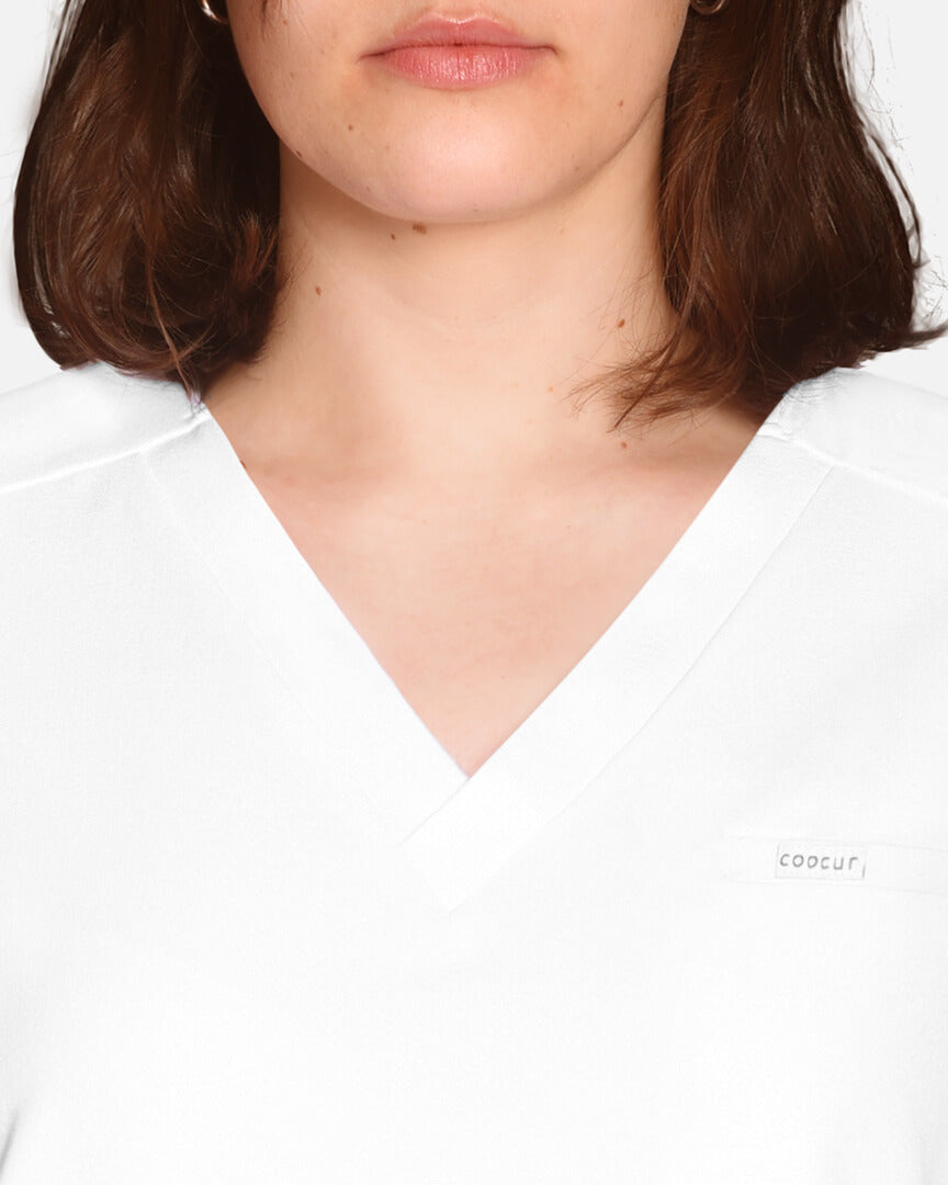 Womens white scrub on sale top