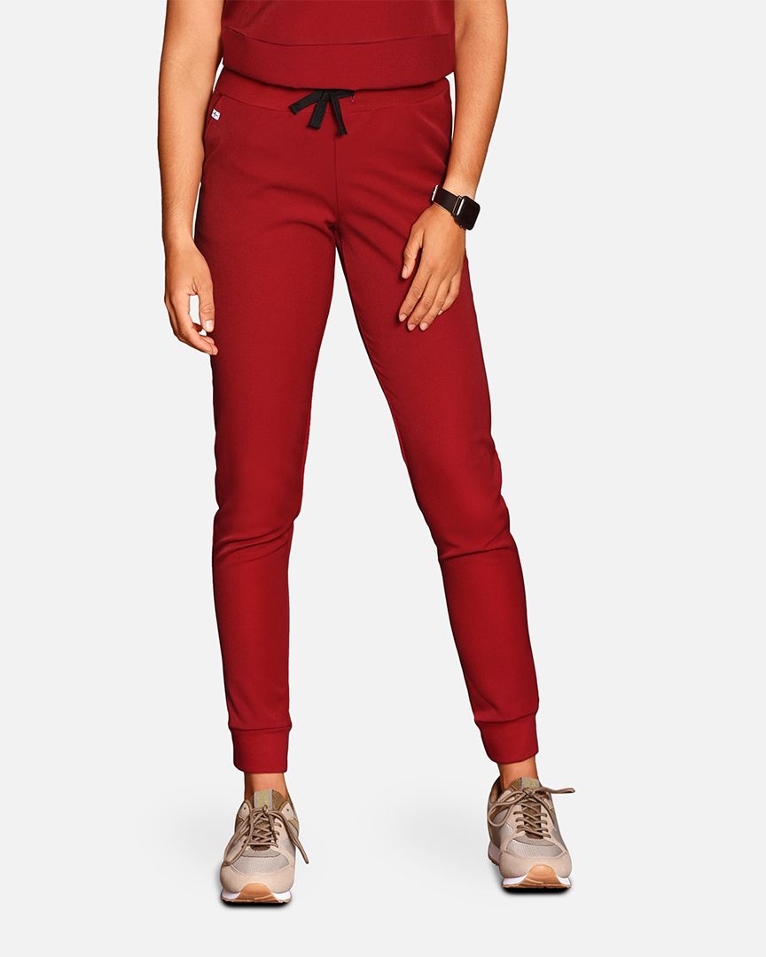 Women's scrub trousers Fibula burgundy